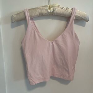 light pink lululemon align tank cropped top